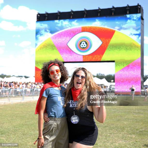 Festivalgoers are seen during the 2019 Bonnaroo Arts And Music Festival on June 13, 2019 in Manchester, Tennessee.