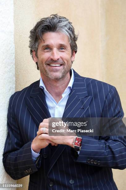 Patrick Dempsey attends Tag Heuer New Monaco Limited Edition Unveiling Exclusive Event at Domaine de la Groirie on June 14, 2019 in Le Mans, France.