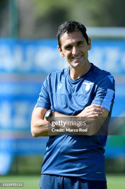 Second coach Riccardo Rocchini during the SS Lazio pre-season training camp on July 16, 2019 in Auronzo di Cadore, Italy.