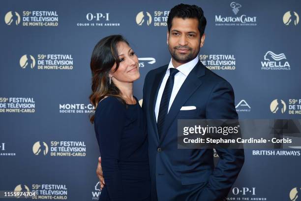 Christina Chang and Soam Lall attend the opening ceremony of the 59th Monte Carlo TV Festival on June 14, 2019 in Monte-Carlo, Monaco.