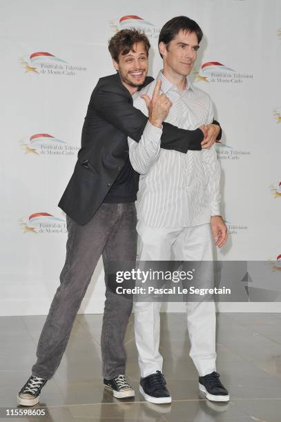 Matthew Gray Gubler and Thomas Gibson attend "Criminal Minds" photocall during the 51st Monte Carlo TV Festival at the Grimaldi forum on June 8, 2011...
