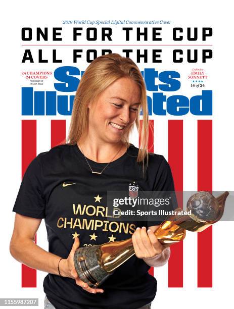 Women's national soccer player Emily Sonnett is photographed for Sports Illustrated on July 10, 2019 in New York City. COVER IMAGE. CREDIT MUST READ:...