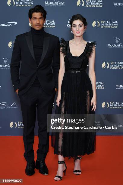 Vinnie Dargaud and Claire Chust attend the opening ceremony of the 59th Monte Carlo TV Festival on June 14, 2019 in Monte-Carlo, Monaco.