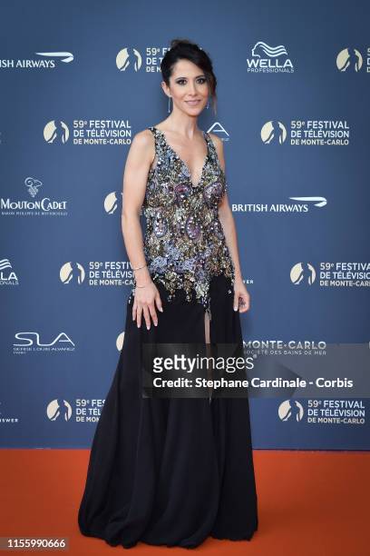 Fabienne Carat attends the opening ceremony of the 59th Monte Carlo TV Festival on June 14, 2019 in Monte-Carlo, Monaco.