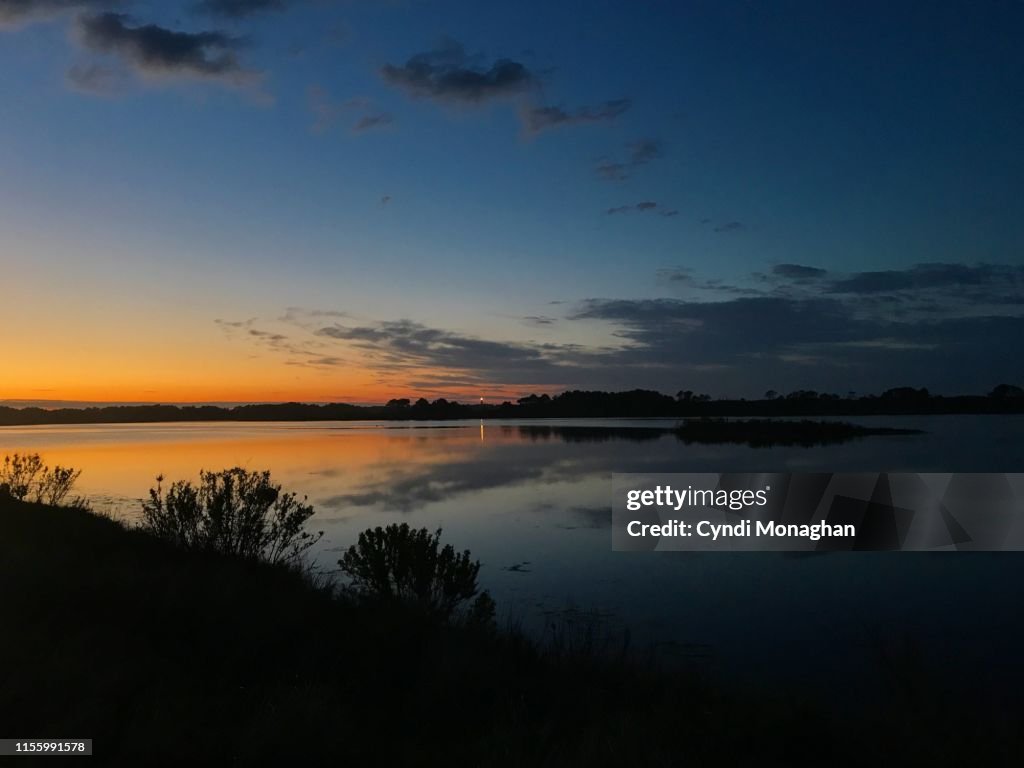 Assateague Lighthouse Illuminated at Sunlight