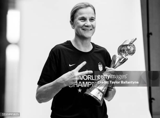 Women's national soccer team coach, Jill Ellis is photographed for Sports Illustrated on July 10, 2019 in New York City. CREDIT MUST READ: Taylor...