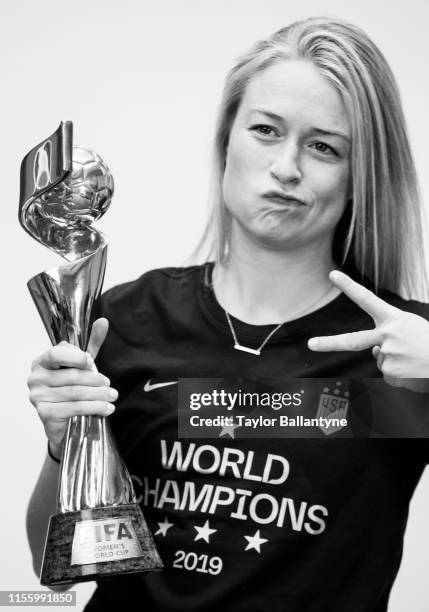 Women's national soccer player Emily Sonnett is photographed for Sports Illustrated on July 10, 2019 in New York City. CREDIT MUST READ: Taylor...