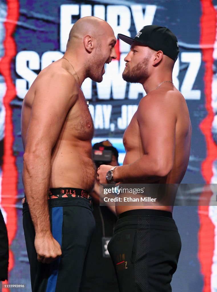 Tyson Fury v Tom Schwarz - Weigh-in