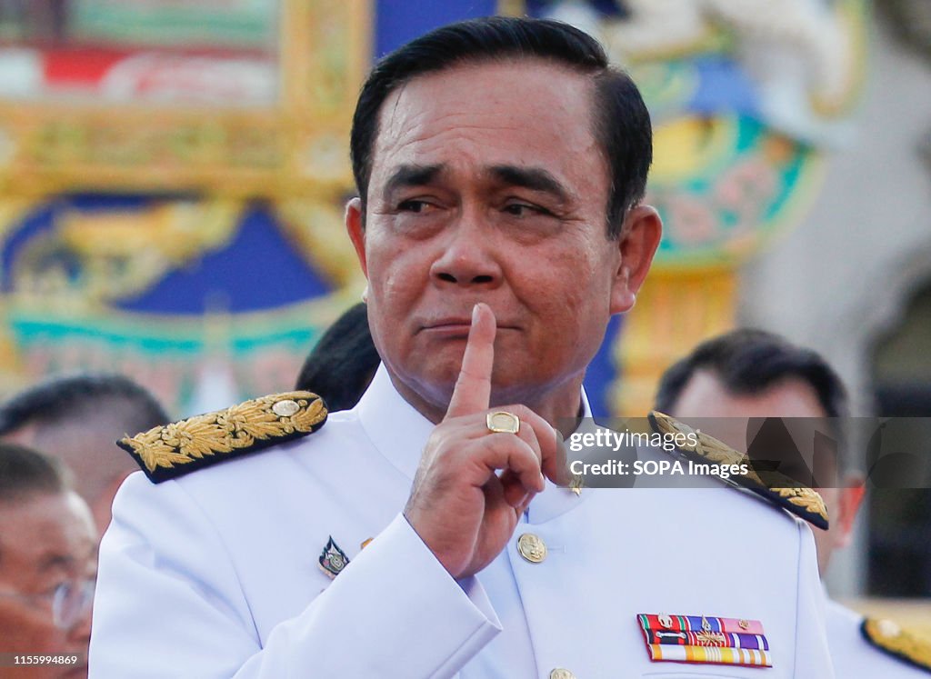 Thailand's Prime Minister, Prayuth Chan-ocha gestures after...