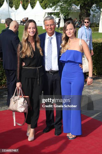 Wolfgang Bosbach and his daughters Natalie and Viktoria Bosbach during the CHIO 2019 Media Night on July 16, 2019 in Aachen, Germany.