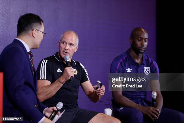 Steve Bull speaks during Premier League Youth Development Conference on July 17, 2019 in Nanjing, China.