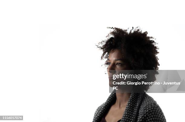 Footballer Sara Gama who plays for Italian Serie A side Juventus is photographed for Sportweek magazine on November 28, 2018 in Turin, Italy.