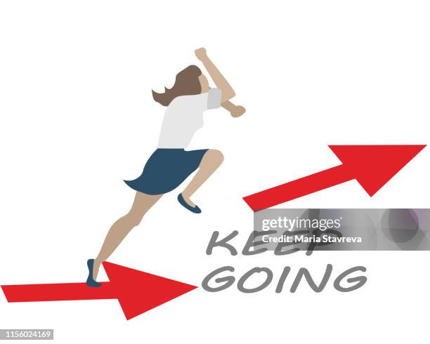 keep going.vector - stepping forward stock illustrations