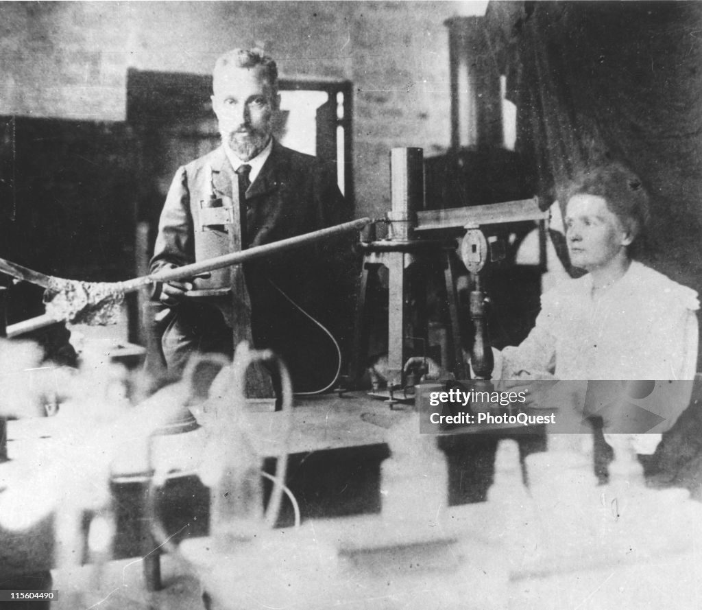 Pierre & Marie Curie In Lab