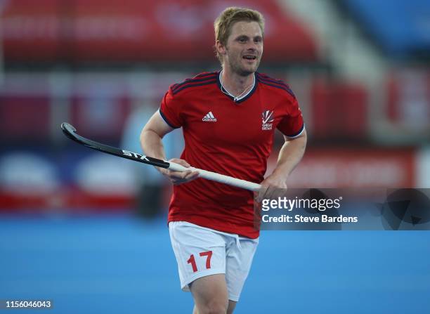 Ashley Jackson of Great Britain during the Men's FIH Field Hockey Pro League match between Great Britain and Netherlands at Lee Valley Hockey and...