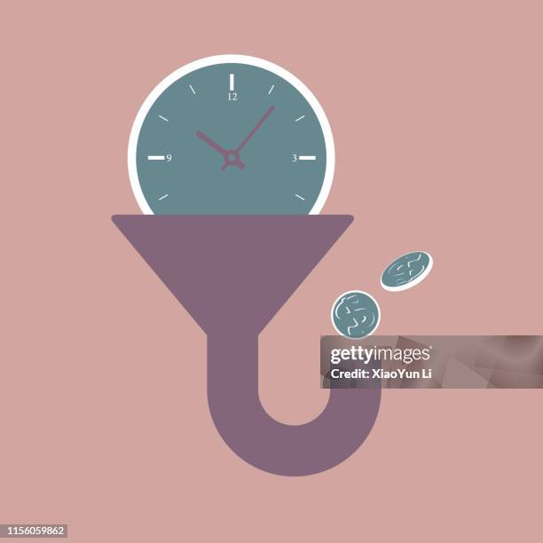 time is wealth - digital clock stock illustrations
