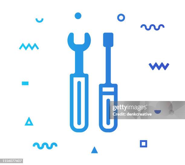 handyman line style icon design - hardware store stock illustrations