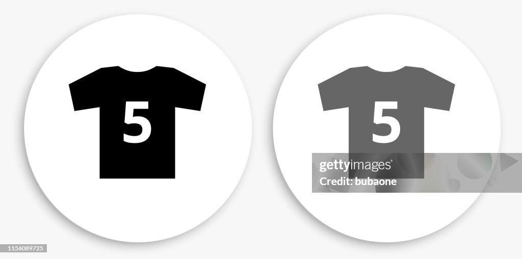 Jersey Black and White Round Icon