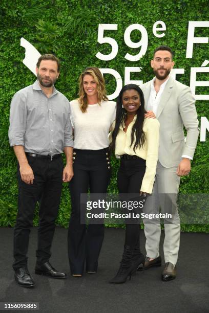 Jeremy Sisto, Missy Peregrym, Ebonee Noel and Zeeko Zaki from the serie "FBI" attend the 59th Monte Carlo TV Festival : Day Two on June 15, 2019 in...