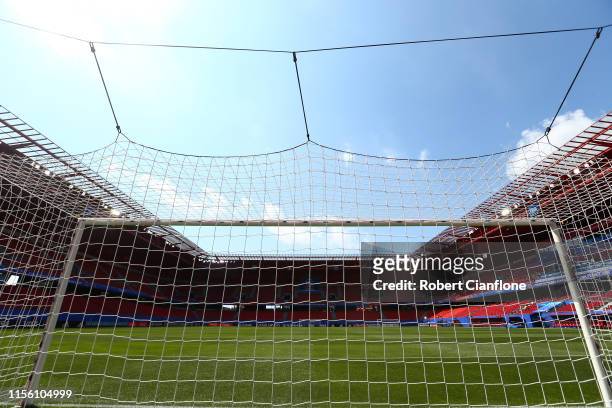 General view inside the stadium prior to the 2019 FIFA Women's World Cup France group E match between Netherlands and Cameroon at Stade du Hainaut on...