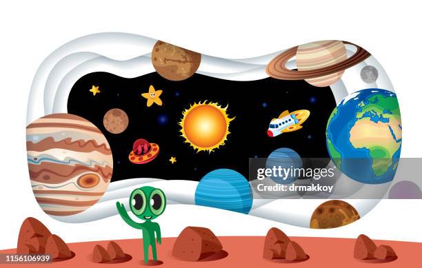 space and alien - asteroid stock illustrations