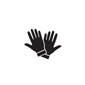 Glove Icon Symbol. Premium Quality Isolated Mitten Element In Trendy Style. Vector