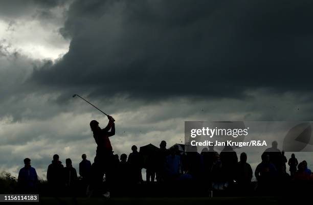 Amelia Garvey of New Zealand in action during the final match on day five of the R&A Womens Amateur Championship at Royal County Down Golf Club on...