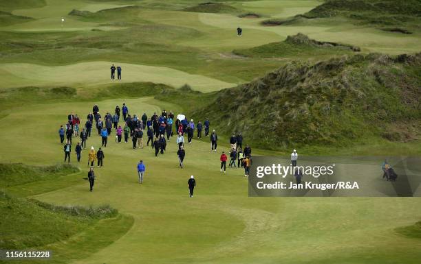General view of play during the final match on day five of the R&A Womens Amateur Championship at Royal County Down Golf Club on June 15, 2019 in...