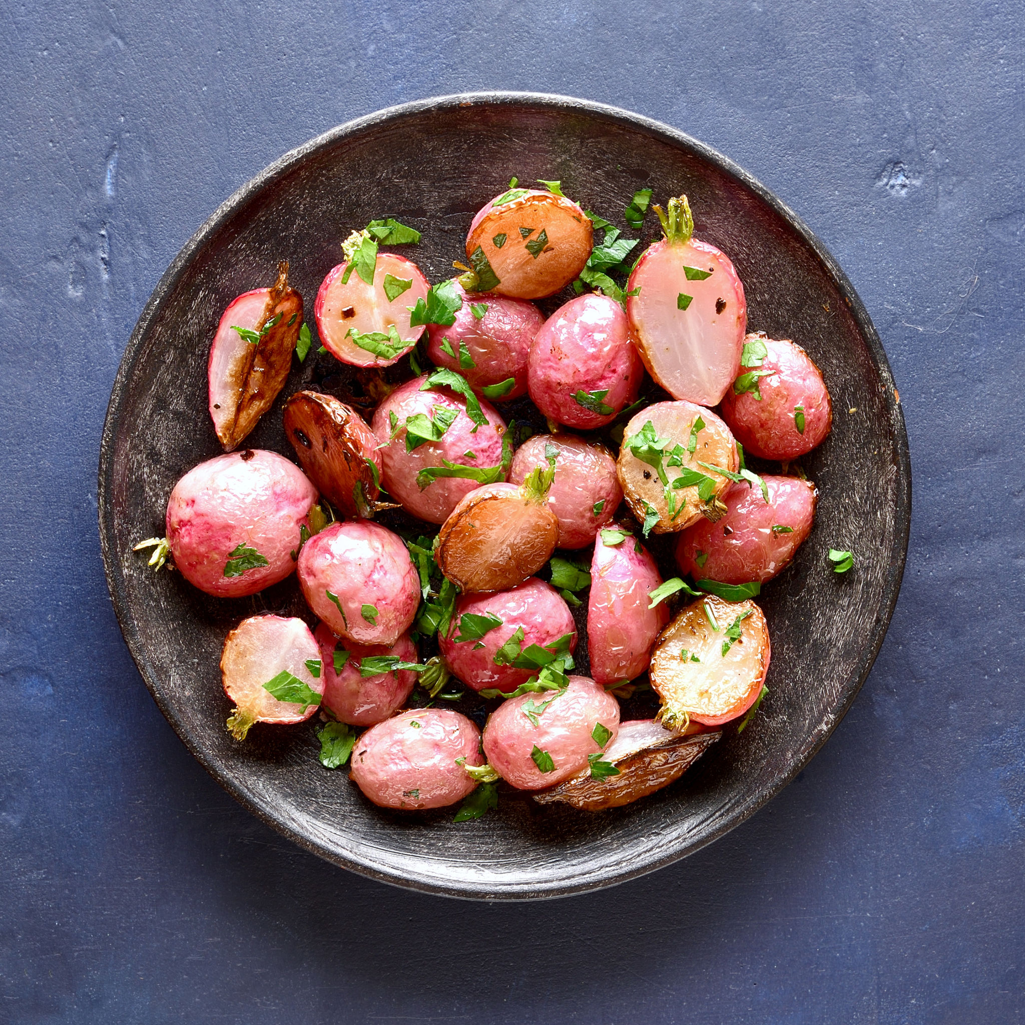 roasted radishes