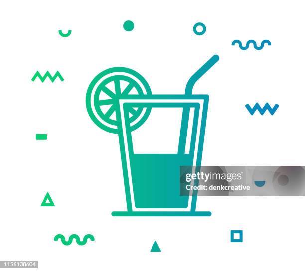 bar drink line style icon design - cold beer stock illustrations