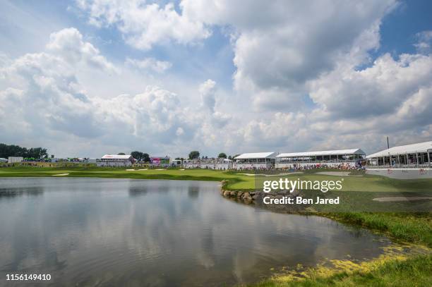 The eighteenth hole during the final round of the 3M Open at TPC Twin Cities on July 7, 2019 in Blaine, Minnesota.