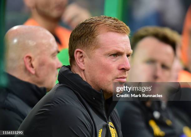 Neil Lennon, manager of Celtic during the UEFA Champions League First Qualifying Round 2nd Leg match between Celtic and FC Sarajevo at Celtic Park...