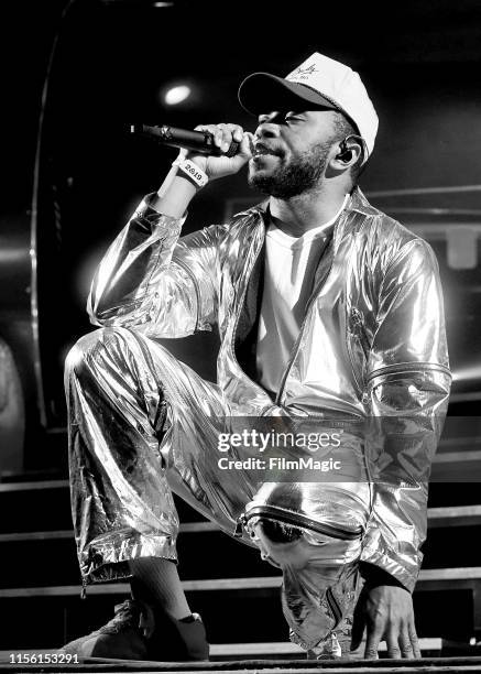 Kevin Abstract of BROCKHAMPTON performs on Which Stage during the 2019 Bonnaroo Arts And Music Festival on June 14, 2019 in Manchester, Tennessee.