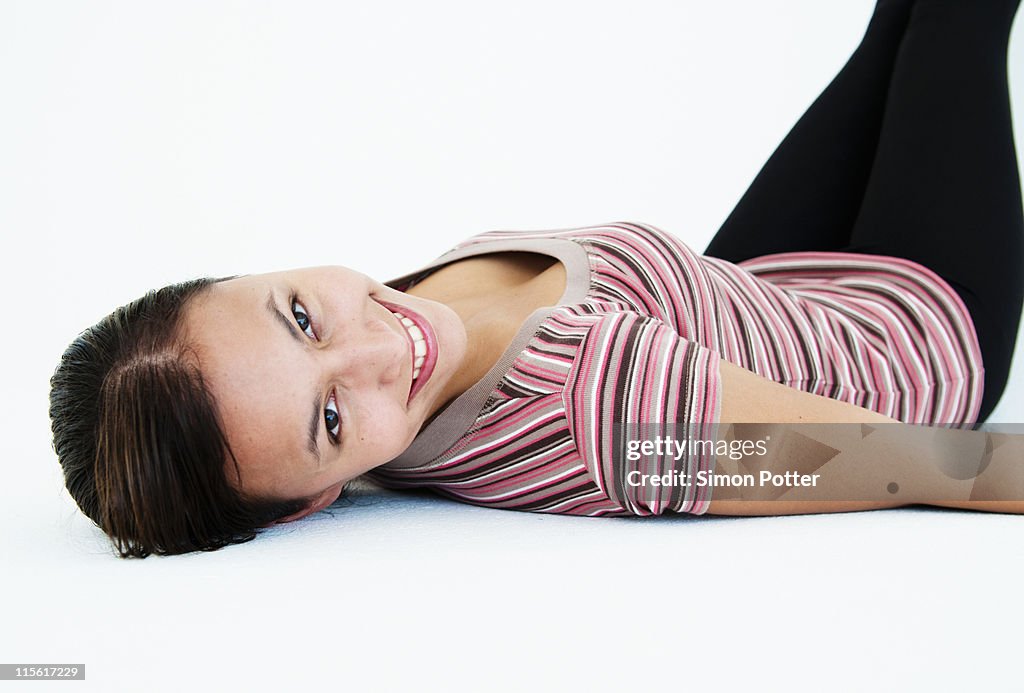 Confident relaxed woman