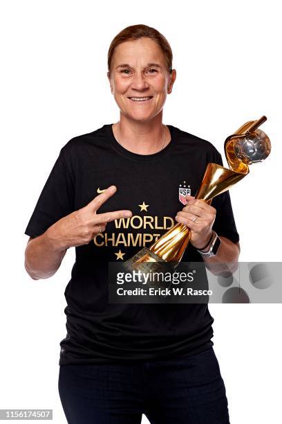 Women's national soccer coach Jill Ellis is photographed for Sports Illustrated on July 10, 2019 in New York City. COVER IMAGE. CREDIT MUST READ:...