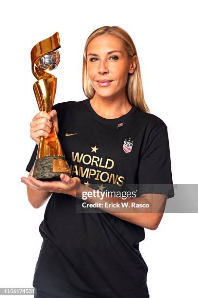 Women's national soccer player Allie Long is photographed for Sports Illustrated on July 10, 2019 in New York City. COVER IMAGE. CREDIT MUST READ:...