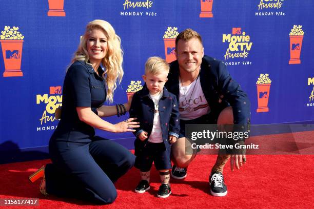 Heidi Montag, Gunner Pratt, and Spencer Pratt attend the 2019 MTV Movie and TV Awards at Barker Hangar on June 15, 2019 in Santa Monica, California.