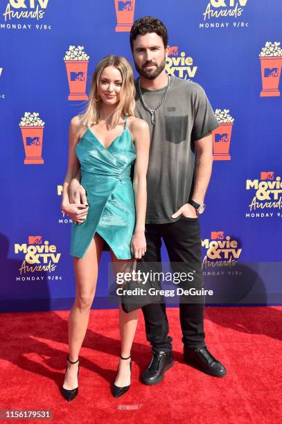 Kaitlynn Carter and Brody Jenner attend the 2019 MTV Movie and TV Awards at Barker Hangar on June 15, 2019 in Santa Monica, California.