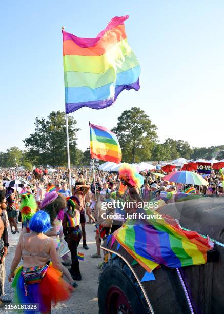 Pride Parade is seen during the 2019 Bonnaroo Arts And Music Festival on June 15, 2019 in Manchester, Tennessee.