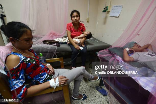 Children presumed to be infected with dengue, which vector is the Aedes aegypti, are assisted in the Roberto Suazo Cordova Hospital, in La Paz...