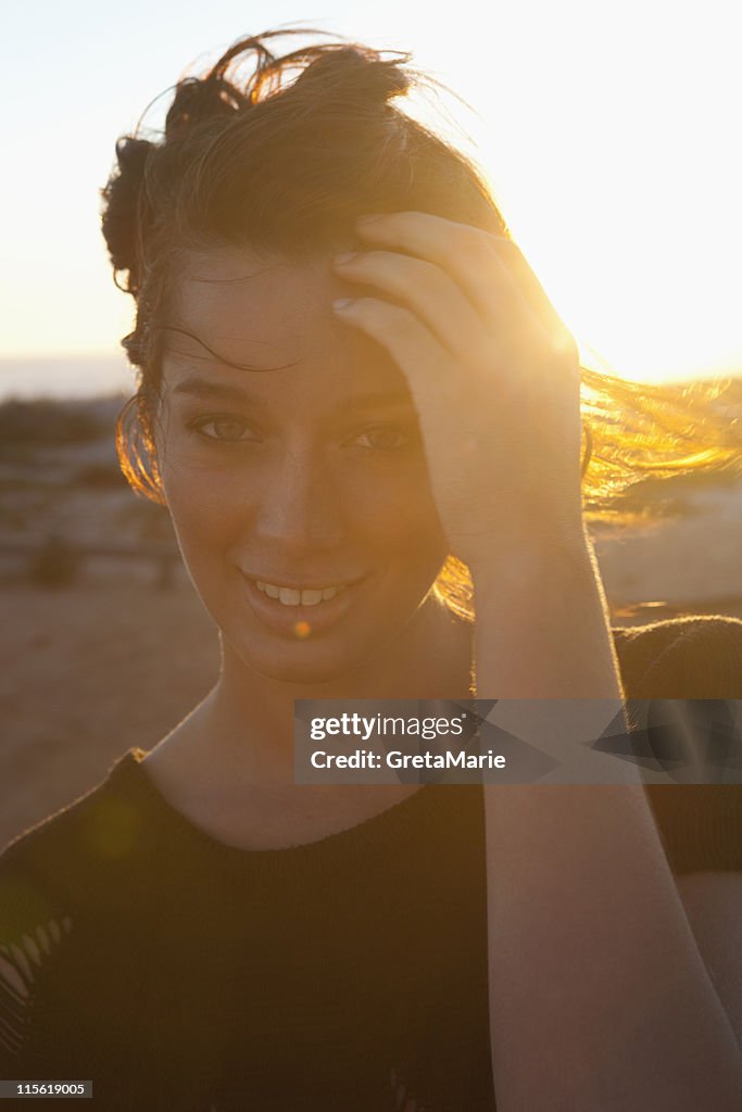 Girl smiling in camera