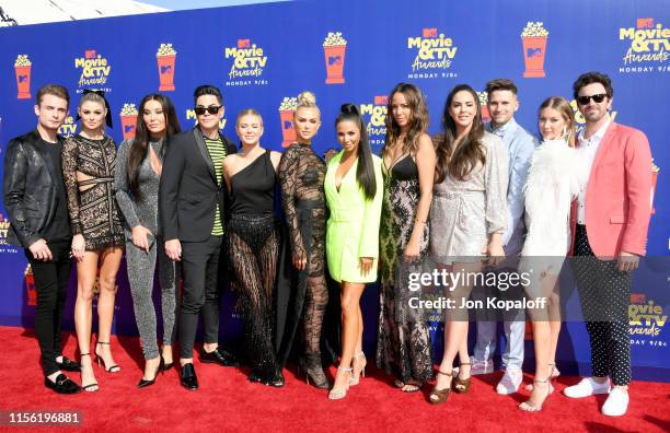 Vanderpump Rules' cast attend the 2019 MTV Movie and TV Awards at Barker Hangar on June 15, 2019 in Santa Monica, California.