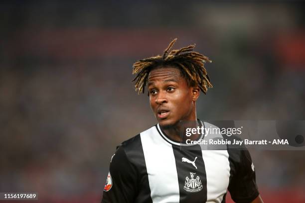 Rolando Aarons of Newcastle United during the Premier League Asia Trophy 2019 fixture between Newcastle United and Wolverhampton Wanderers at Nanjing...