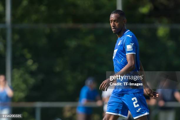 Joshua Brenet of TSG Hoffenheim looks dejected during the pre-season friendly match between TSG Hoffenheim and SSV Jahn Regensburg on July 17, 2019...