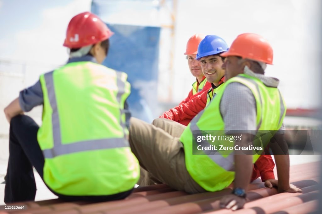 Bâtiment travailleurs ayant un repos