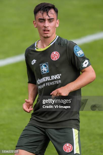 Paul Nebel of 1. FSV Mainz 05 during the Pre-season Friendly match between 1.FSV Mainz 05 and Rayo Vallecano at Sportzentrum Worgl on July 17, 2019...