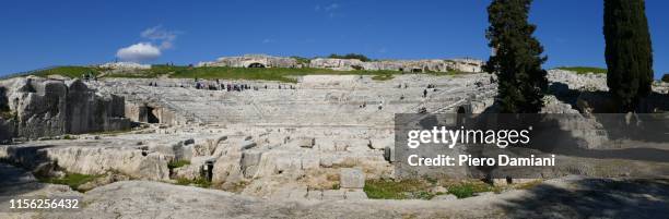 greek theatre of syracuse - siracusa stock pictures, royalty-free photos & images