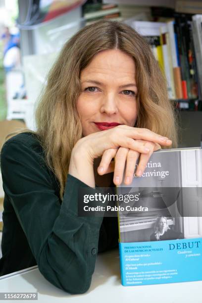 Christina Rosenvinge attends Book Fair Madrid 2019 at Retiro Park on June 16, 2019 in Madrid, Spain.