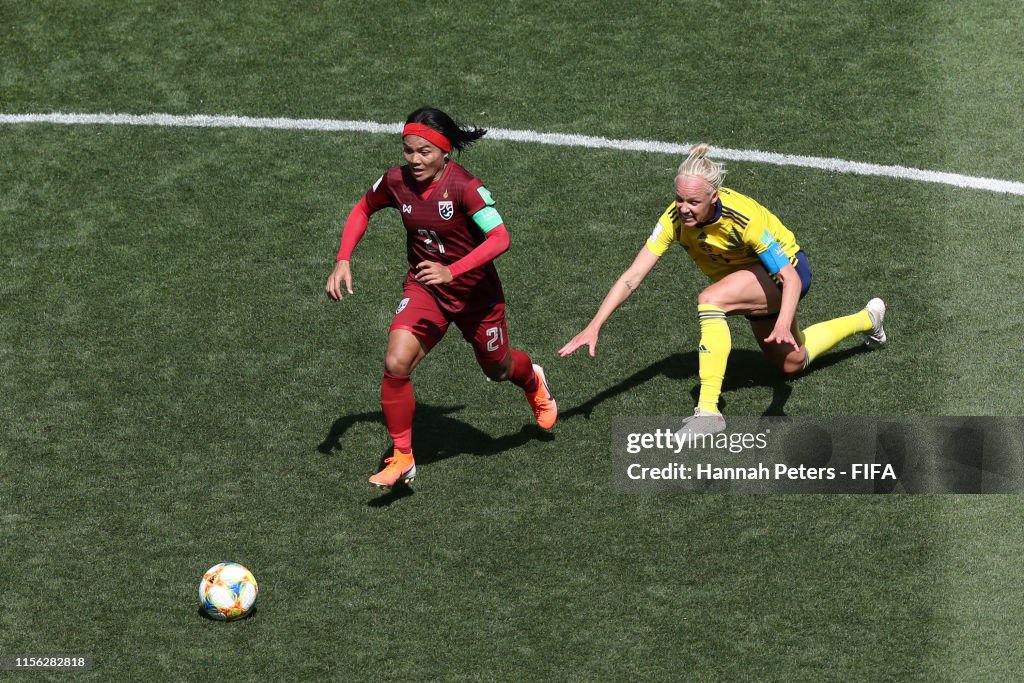 Sweden v Thailand: Group F - 2019 FIFA Women's World Cup France