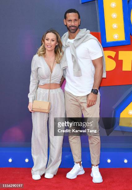Kate Wright and Rio Ferdinand attend the "Toy Story 4" European Premiere at Odeon Luxe Leicester Square on June 16, 2019 in London, England.